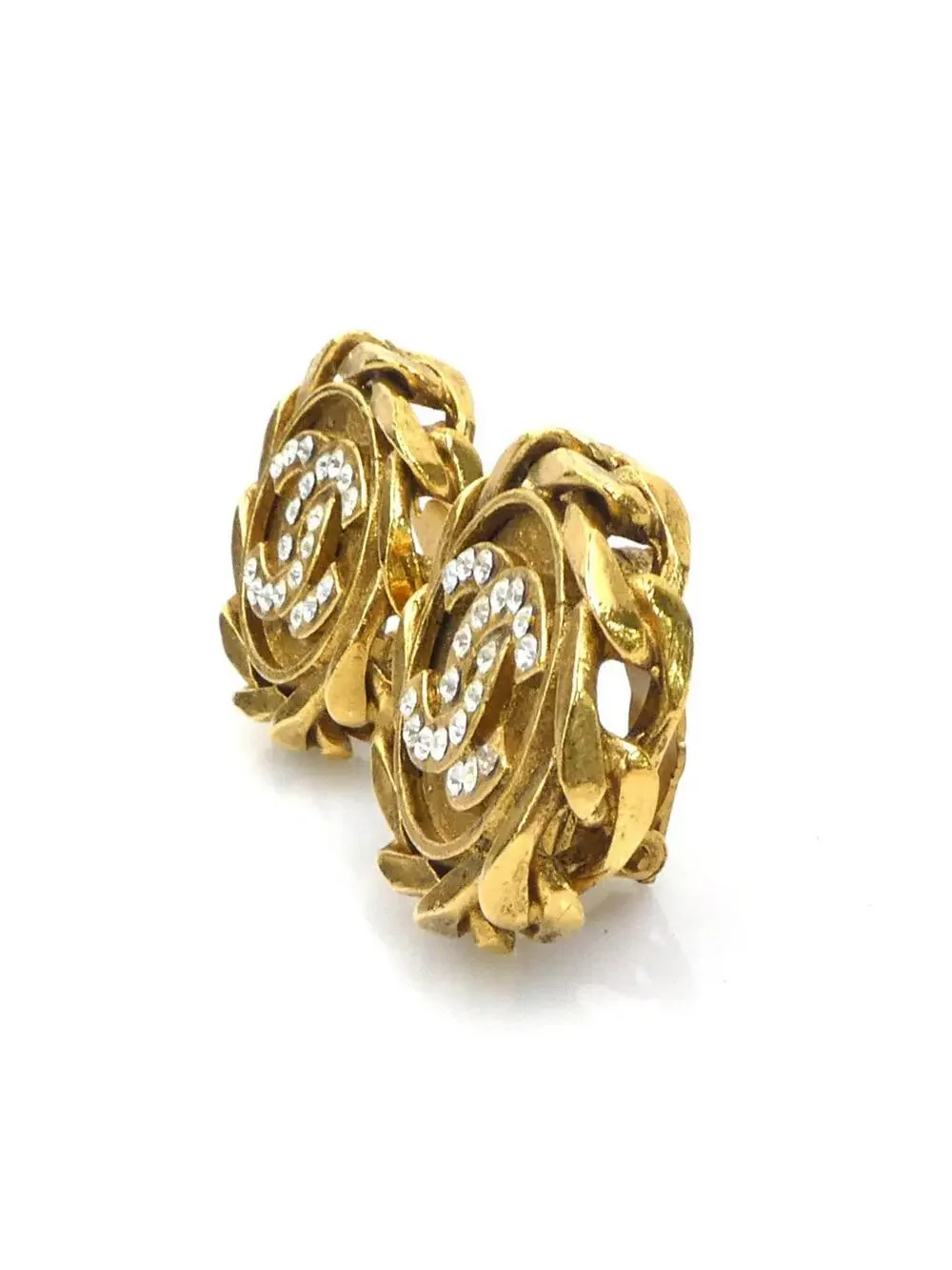 Chanel Cc Logo Clip-On Earrings Gold- #246721C61B
